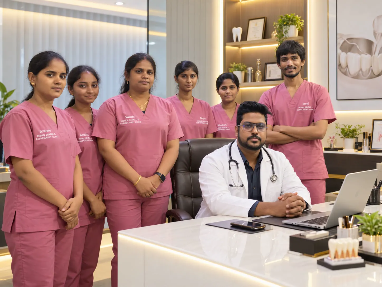 Our nursing and support team at Indian Dental & Cosmetology Clinic
